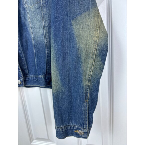 Vtg Disney Direct Women's XL Mickey Mouse Rhinestone Jean Jacket  Distressed - Picture 5 of 11